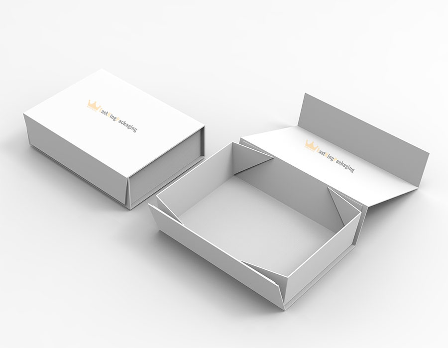 Blank foldable collapsible rigid box for branding. 3d render illustration.; Shutterstock ID 1501466828; other: -; purchase_order: -; client: -; job: -